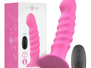 INTENSE - CINDY VIBRADOR TALLA L DISEÑO EN ESPIRAL 10 VIBRACIONES ROSA CONTROL REMOTO