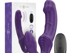 INTENSE - JILL VIBRADOR DOBLE 20 CM VIOLETA CONTROL REMOTO