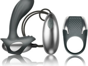 CLIMAXIMUM - EXCITE KIT ANILLO PARA PENE + MASAJEADOR PRÓSTATA CON CABLE