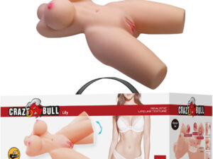 CRAZY BULL - LILY TORSO FEMENINO REALISTA VAGINA Y ANAL 4 KG