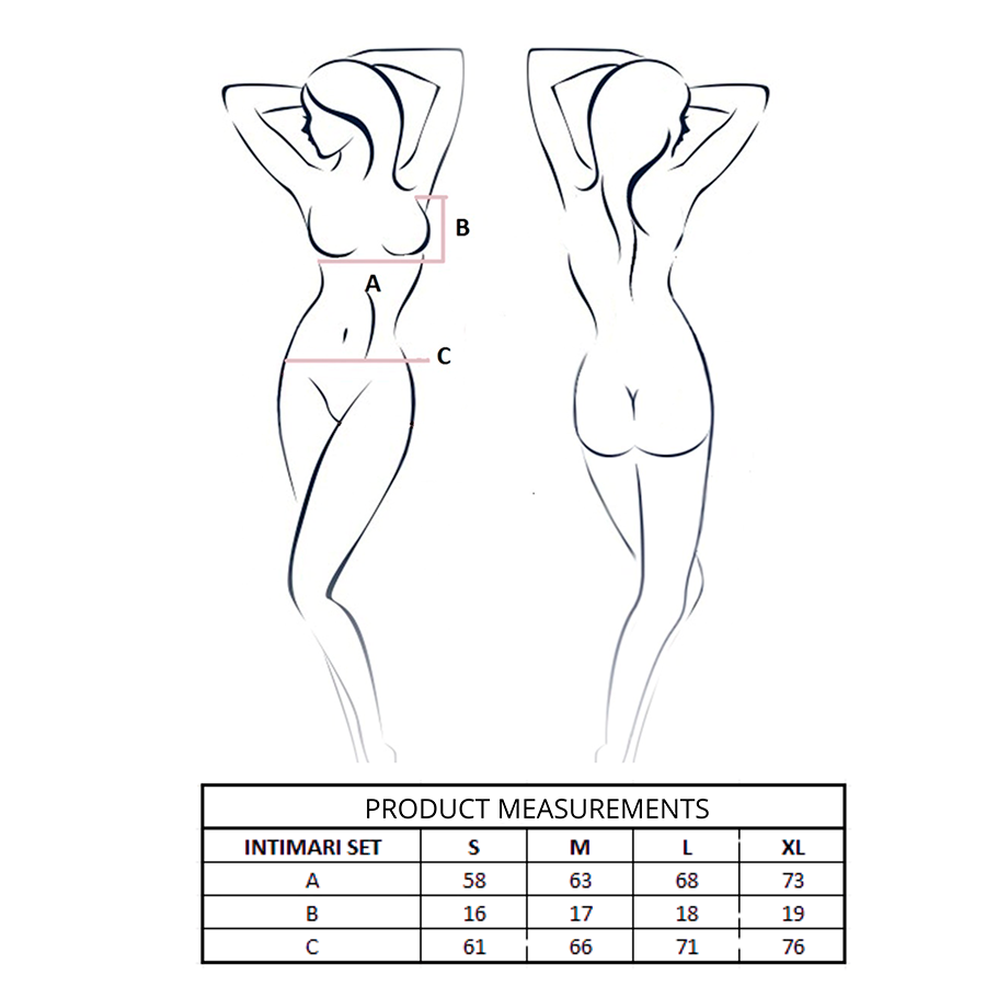 PASSION - INTIMARI SET SUJETADOR + BRAGAS NEGRO L/XL - Imagen 4