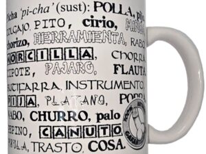 DIABLO PICANTE - TAZA BLANCA DE SINÓNIMOS PENE 370 ML