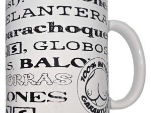 DIABLO PICANTE - TAZA BLANCA DE SINÓNIMOS TETAS 370 ML