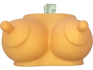 DIABLO PICANTE - HUCHA FORMA DE TETAS TONO DORADO