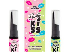 SECRETPLAY - FLIRTY KISS GELES CON EFECTOS SEXO ORAL FRESA  MENTA 2 x 8 GR