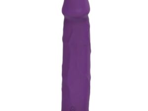 GET REAL - DILDO REALISTA VIBRADOR DE SILICONA MORADO 19.5 CM