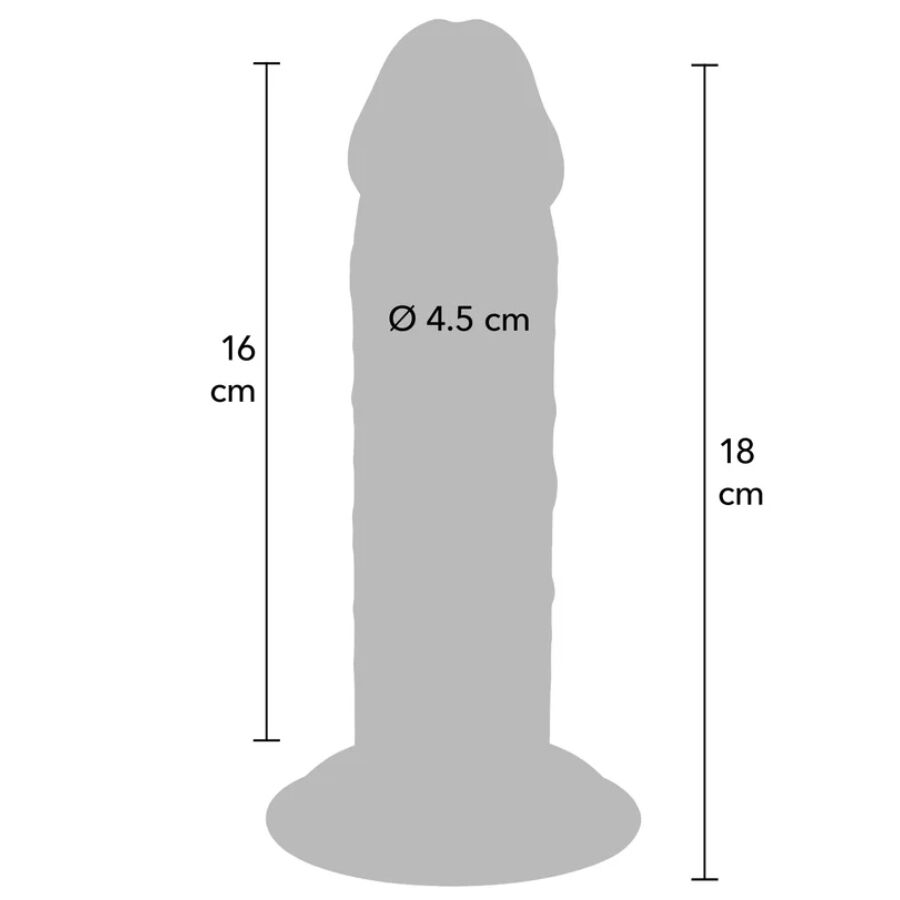GET REAL - DILDO DELUXE DONG GRUESO DE DOBLE DENSIDAD TPE 18 CM - Imagen 4