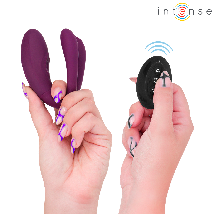 INTENSE - SANDRA VIBRADOR ESTIMULADOR DE PINZAS CON GOLPETEO CONTROL REMOTO - Imagen 4
