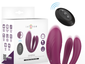 INTENSE - SANDRA VIBRADOR  ESTIMULADOR DE PINZAS CON GOLPETEO CONTROL REMOTO