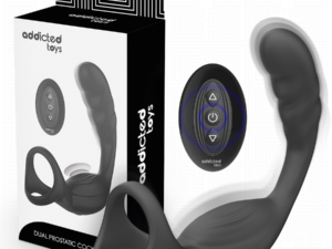 ADDICTED TOYS - ANILLO DOBLE VIBRADOR PROSTÁTICO CONTROL REMOTO
