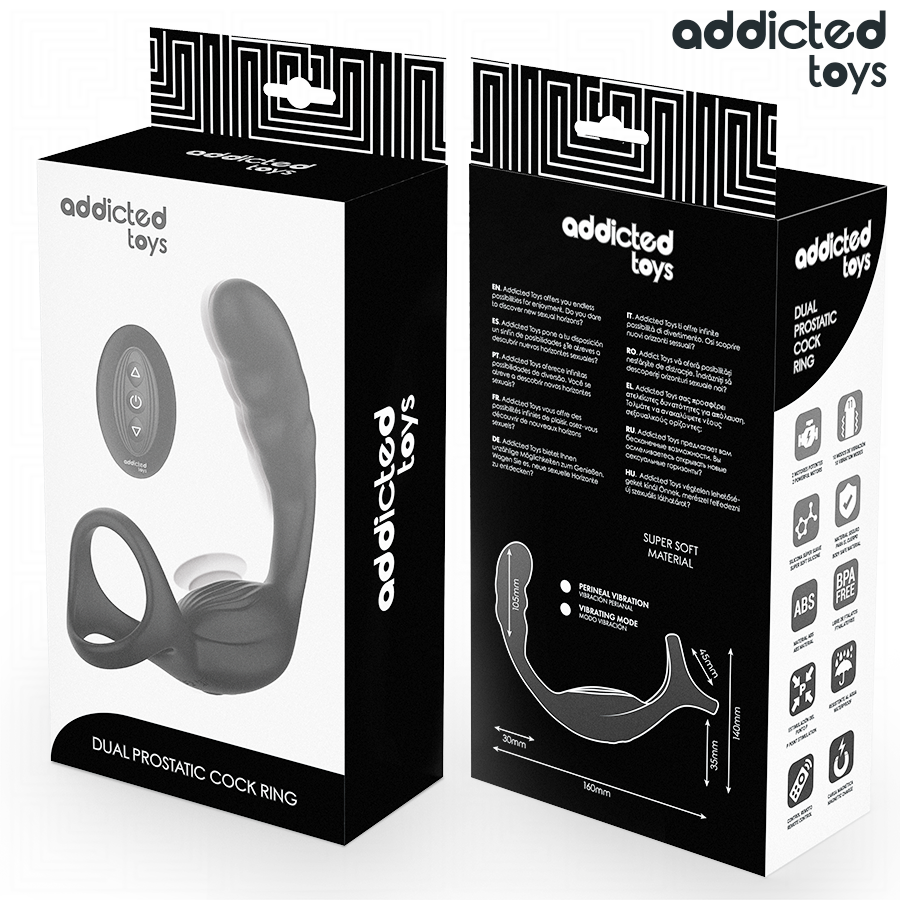 ADDICTED TOYS - ANILLO DOBLE VIBRADOR PROSTÁTICO CONTROL REMOTO - Imagen 3