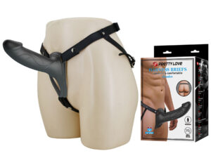 PRETTY LOVE - LANDON STRAP-ON CON VIBRACIÓN NEGRO