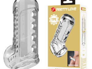 PRETTY LOVE - FUNDA PARA PENE TEXTURIZADA TRANSPARENTE