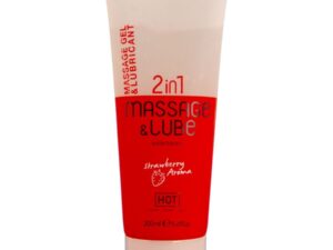 HOT - MASSAGE  GLIDE GEL 2 EN 1 FRESA 200 ML