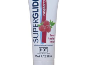 HOT - SUPERGLIDE LUBRICANTE COMESTIBLE BASE AGUA FRAMBUESA 75 ML