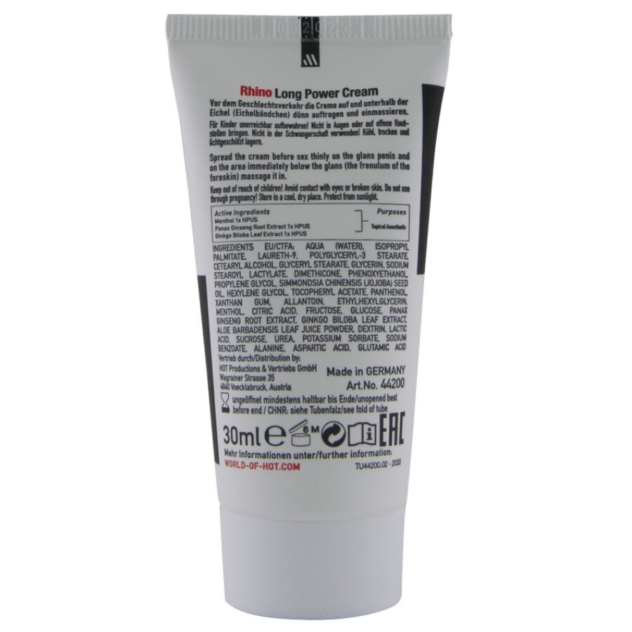 HOT - RHINO LONG POWER CREMA 30 ML - Imagen 2
