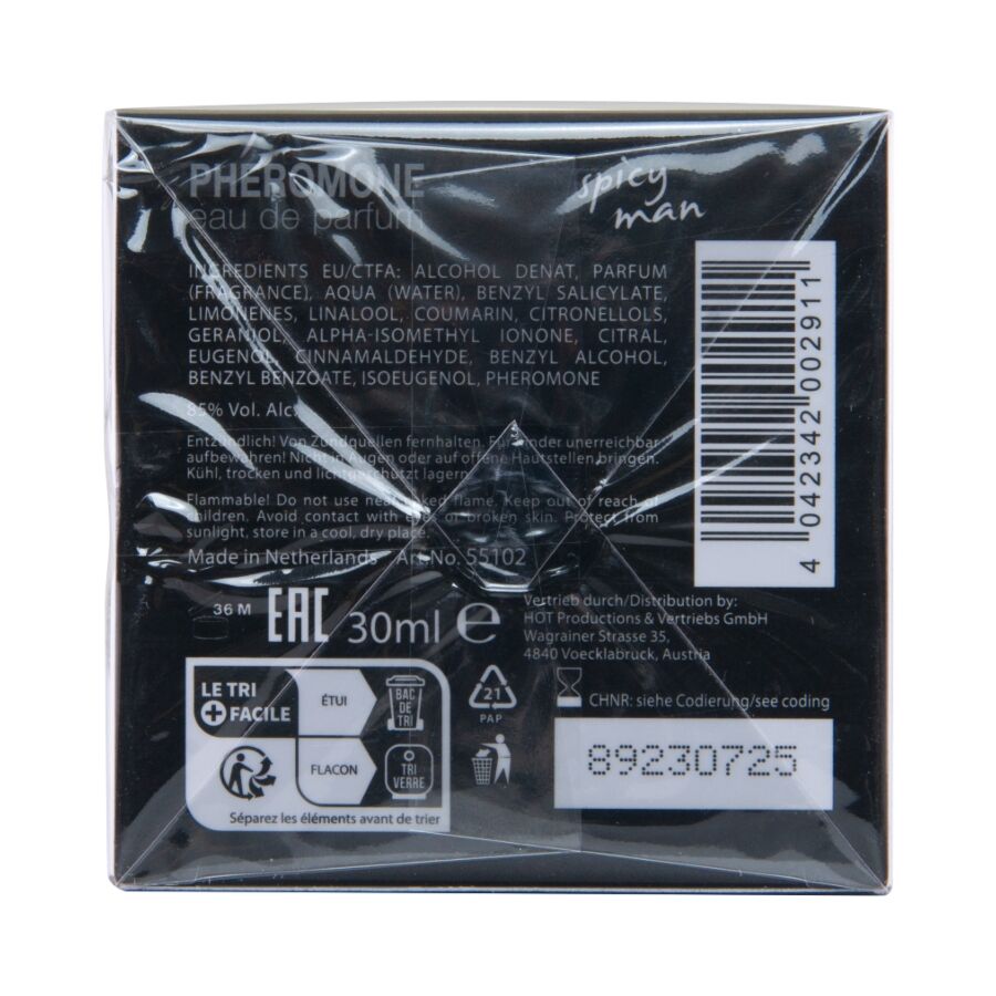 HOT - PERFUME CON FEROMONAS MIAMI SPICY HOMBRE 30 ML - Imagen 4