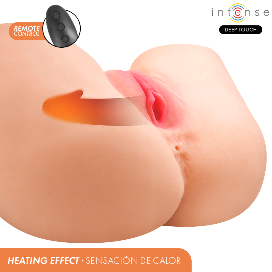 INTENSE DEEP TOUCH - JULIA MASTURBADOR ANO Y VAGINA CON EFECTO SUCCIÓN, CALOR, VIBRACIÓN Y VOZ CON CONTROL REMOTO 9 KG - Imagen 4