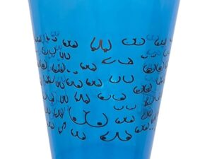 DIABLO PICANTE - VASO AZUL 500 ML CON TETAS NEGRAS