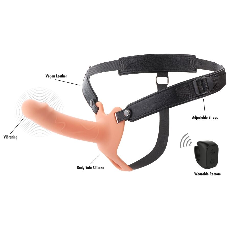 HIDDEN DESIRE - INFERNO STRAP-ON FUNDA PARA PENE CON VIBRACIÓN 16 CM - Imagen 3