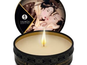 SHUNGA - MINI CARESS BY CANDELIGHT VELA MASAJE CHOCOLATE 30 ML - Imagen 1