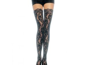 LEG AVENUE - MEDIAS DE ENCAJE FLORAL - Imagen 1