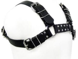 LEATHER BODY - BLACK BULL DOG HARNESS - Imagen 2