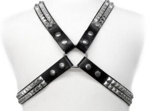 LEATHER BODY - PYRAMID STUD HARNESS - Imagen 1