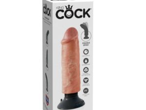 KING COCK - DILDO VIBRADOR 15.24 CM NATURAL
