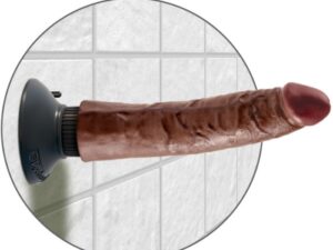 KING COCK - DILDO VIBRADOR MARRÓN 17.78 CM - Imagen 5