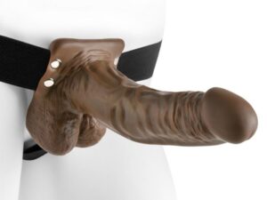 FETISH FANTASY SERIES - STRAP-ON HUECO CON TESTÍCULOS 17.8 CM