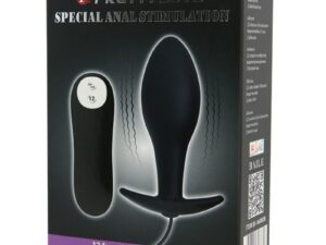 PRETTY LOVE - PLUG ANAL SILICONA FORMA ANCLA 12 MODOS VIBRACIÓN NEGRO - Imagen 3