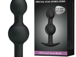 PRETTY LOVE - BOLAS ANALES SILICONA ESTIMULACION ESPECIAL 10.3 CM NEGRO - Imagen 2