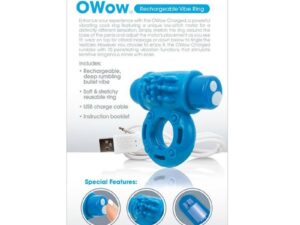 SCREAMING O - ANILLO VIBRADOR WOW RECARGABLE AZUL - Imagen 3