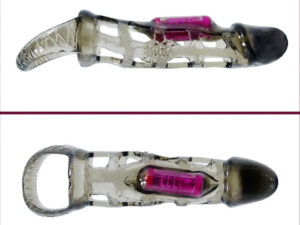 BAILE - FUNDA EXTENSORA PENE CON VIBRACIÓN Y STRAP 13.5 CM - Imagen 3