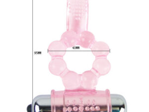 BAILE - ANILLO SILICONA 10 RITMOS LENGUA CON VIBRACIÓN ROSA