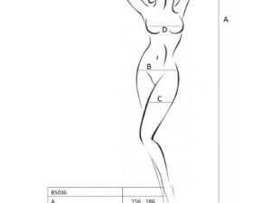 PASSION - WOMAN BS036 BODYSTOCKING NEGRO TALLA ÚNICA - Imagen 3