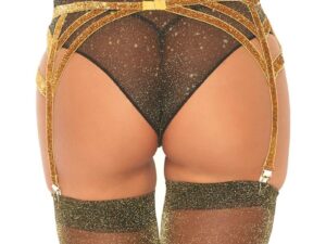 LEG AVENUE - LIGUERO LUREX DORADO TALLA UNICA - Imagen 2