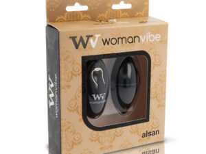 WOMANVIBE - ALSAN HUEVO CONTROL REMOTO NEGRO SILICONA NEGRO - Imagen 3