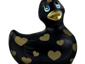 BIG TEASE TOYS - I RUB MY DUCKIE 2.0  PATO VIBRADOR ROMANCE (BLACK  GOLD) - Imagen 1