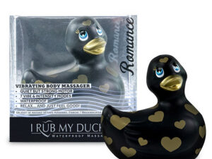 BIG TEASE TOYS - I RUB MY DUCKIE 2.0  PATO VIBRADOR ROMANCE (BLACK  GOLD) - Imagen 2