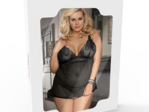 SUBBLIME - SET DRESS-TOP Y TANGA NEGRO TALLA GRANDE - Imagen 4