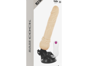 BASECOCK - VIBRADOR REALÍSTICO CONTROL REMOTO NATURAL 19.5 CM -O- 4 CM - Imagen 4