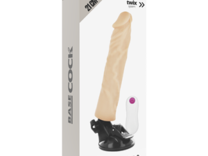 BASECOCK - VIBRADOR REALÍSTICO CONTROL REMOTO NATURAL 21 CM -O- 4 CM - Imagen 4