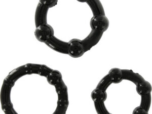 SEVEN CREATIONS - JUEGO TRES ANILLOS PENE NEGRO - Imagen 1