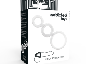 ADDICTED TOYS - SET ANILLOS PENE Y TESTICULOS CLEAR - Imagen 4