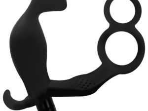 ADDICTED TOYS - PLUG ANAL CON ANILLA DOBLE PENE Y TESTÍCULOS NEGRO - Imagen 3