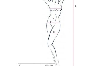 PASSION - WOMAN BS055 BODYSTOCKING BLANCO TALLA ÚNICA - Imagen 2