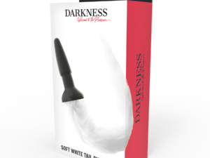 DARKNESS - PLUG ANAL SILICONA CON COLA BLANCA - Imagen 3