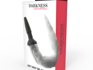 DARKNESS - PLUG ANAL SILICONA CON COLA GRIS - Imagen 3